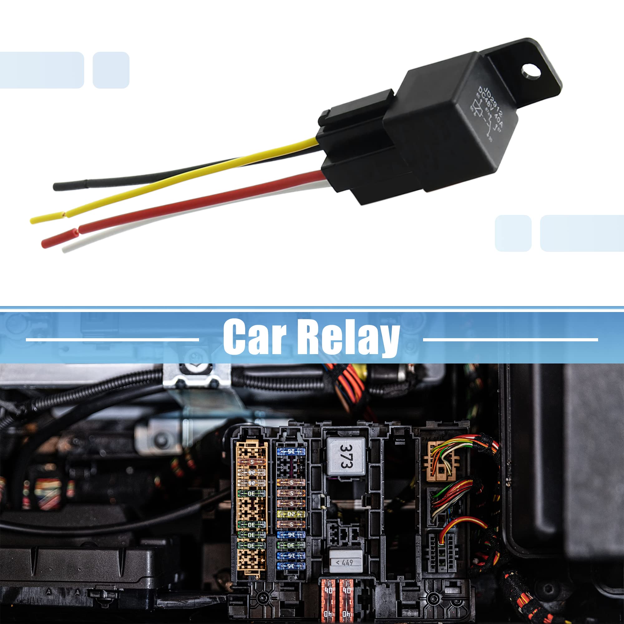 Amazon.co.jp: UXCELL リレー JD-2912 SPST 5 極 40A DC48V 自動車用
